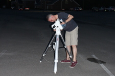 Adjustment of elevation of R.A. axis on the equatorial mount, it needs the polar star's visibility