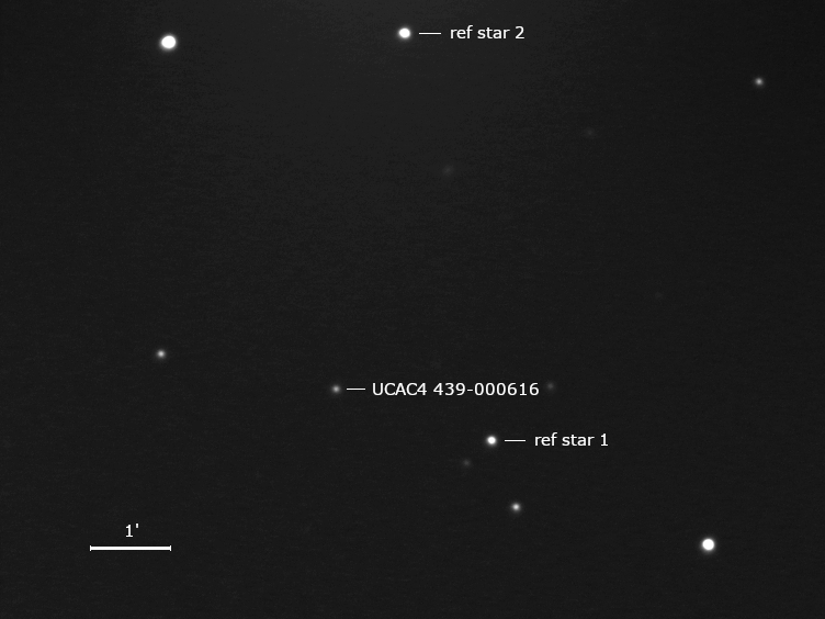 Aufnahme ca. 20 Minuten nach der Sternbedeckung