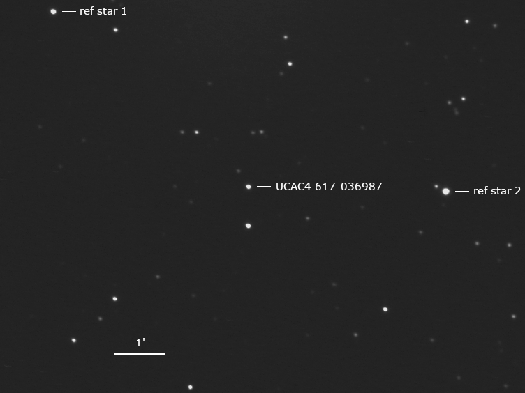 Aufnahme ca. 20 Minuten vor der Sternbedeckung