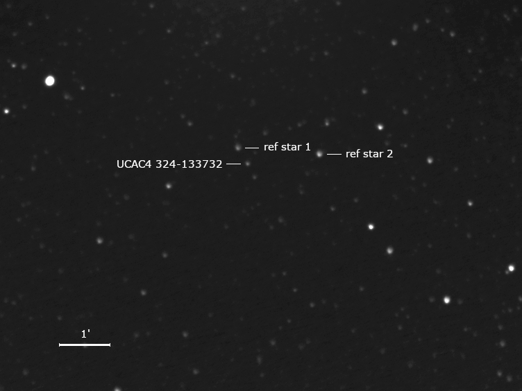 Aufnahme ca. 20 Minuten vor der Sternbedeckung