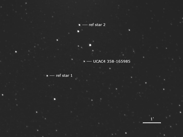 Aufnahme ca. 20 Minuten vor der Sternbedeckung