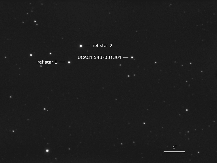 Aufnahme ca. 30 Minuten vor der Sternbedeckung