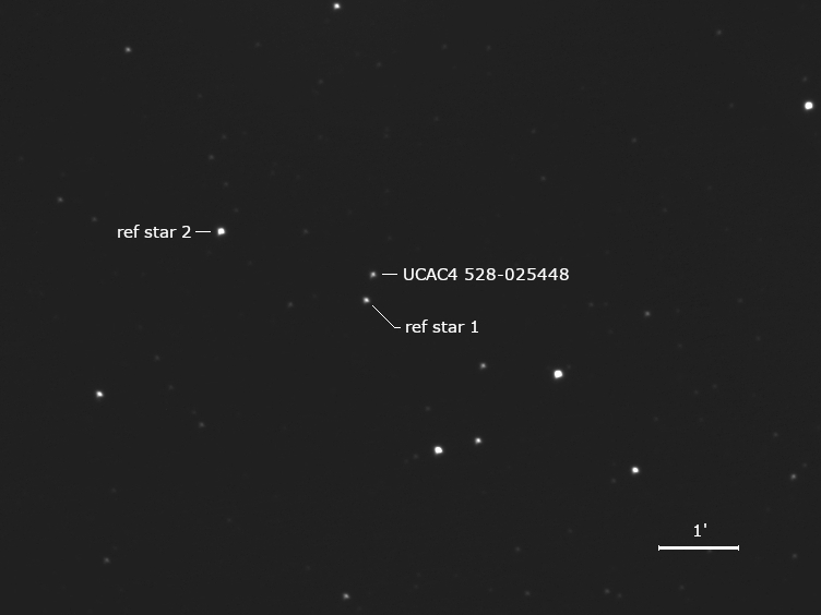 Aufnahme ca. 20 Minuten vor der Sternbedeckung
