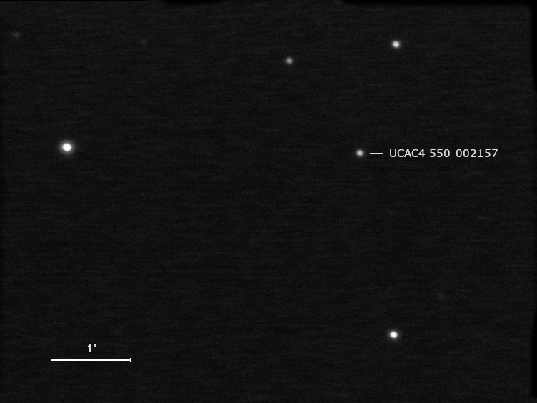 Aufnahme ca. 20 min vor der Sternbedeckung