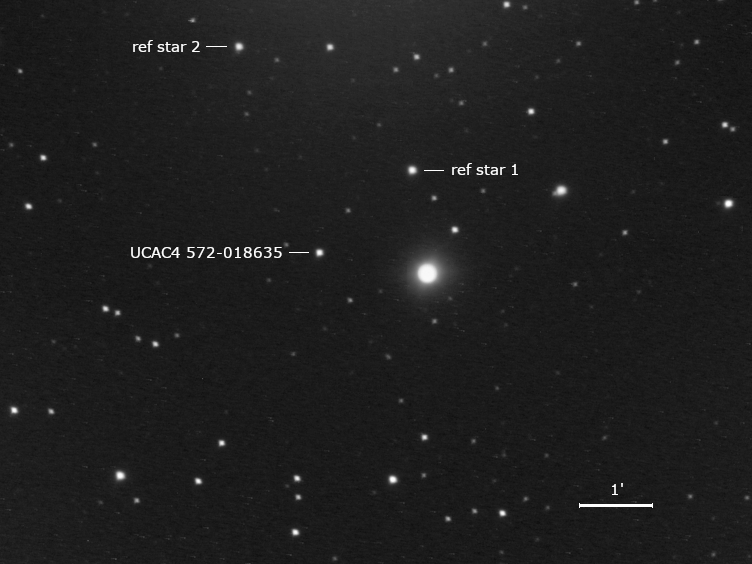 Aufnahme ca. 20 Minuten vor der Sternbedeckung