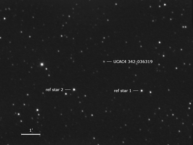 Aufnahme 20 min vor der Sternbedeckung