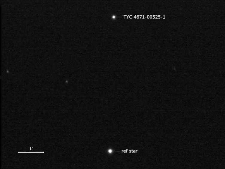 Aufnahme ca. 20 min vor der Sternbedeckung