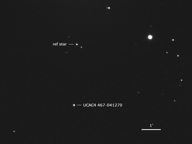 Aufnahme ca. 30 Minuten vor der Sternbedeckung
