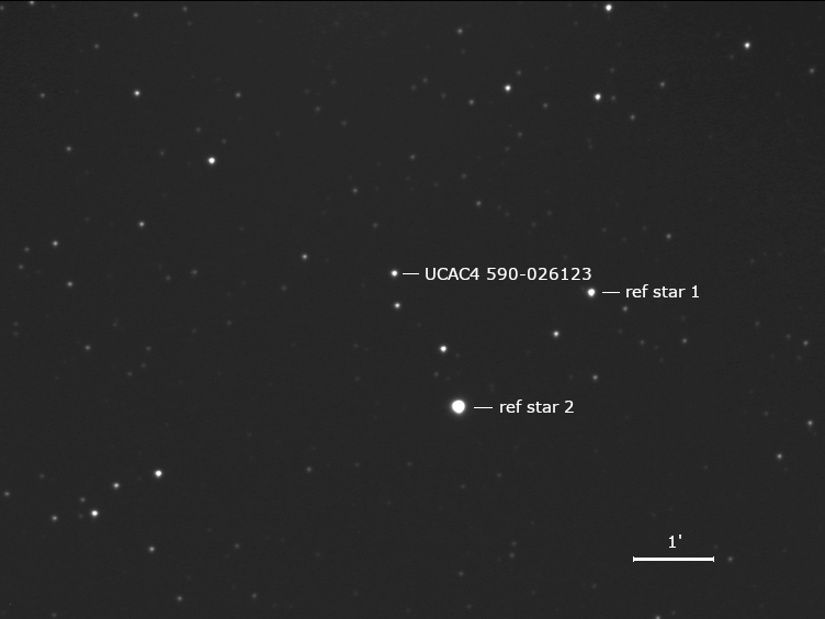 Aufnahme ca. 20 Minuten vor der Sternbedeckung