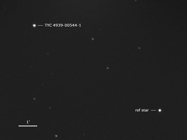 Aufnahme ca. 20 Minuten vor der Sternbedeckung