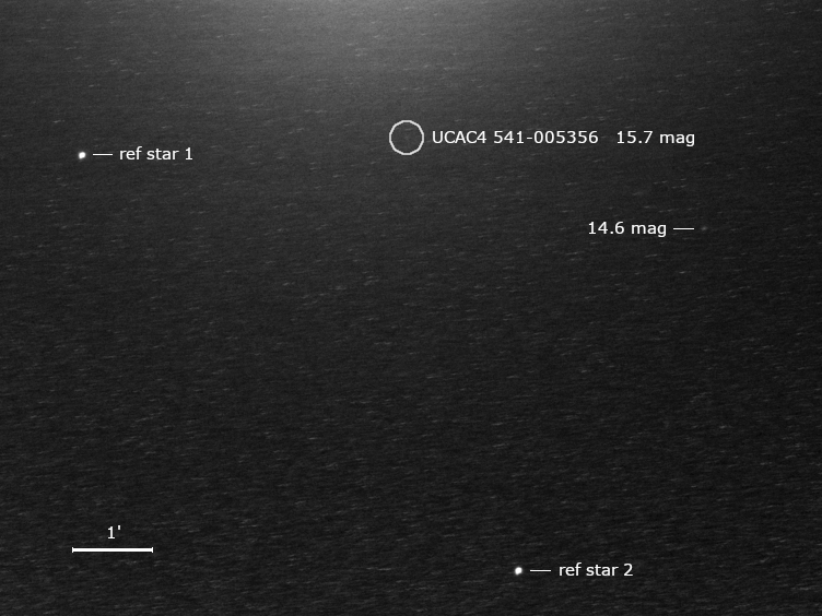 gestackte Aufnahme der Sternbedeckung