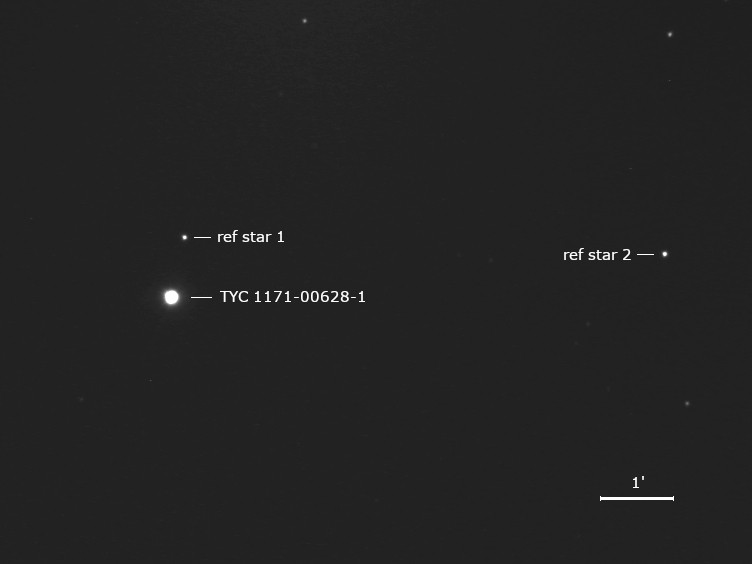 Aufnahme ca. 10 Minuten vor der Sternbedeckung