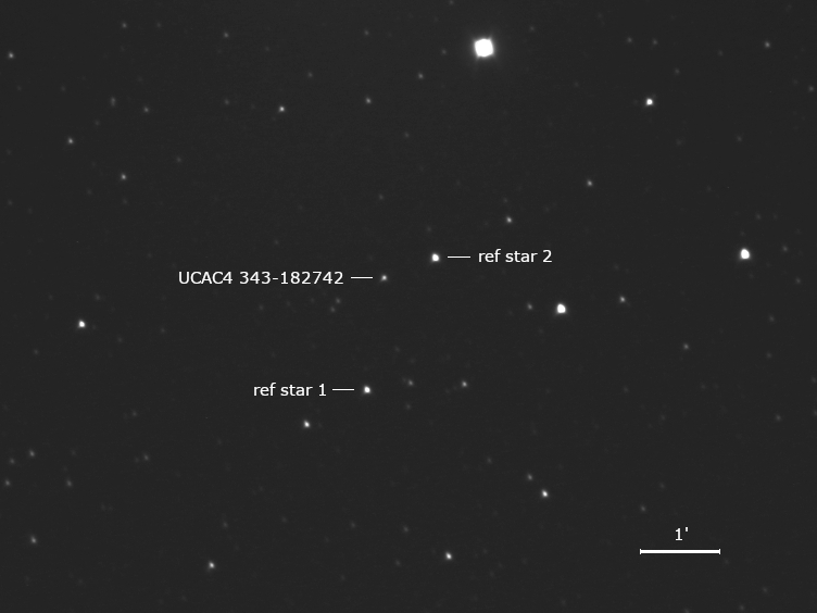 Aufnahme ca. 20 Minuten vor der Sternbedeckung