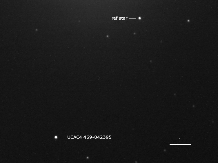 Aufnahme ca. 18 min vor der Sternbedeckung