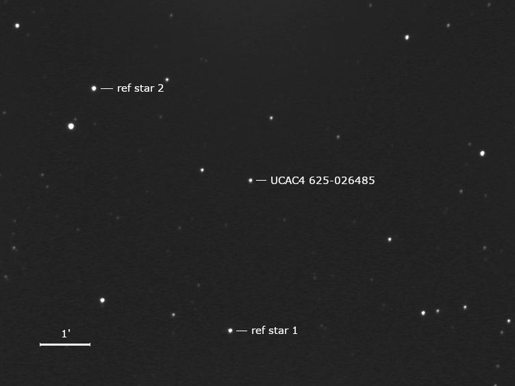 Aufnahme ca. 20 Minuten vor der Sternbedeckung
