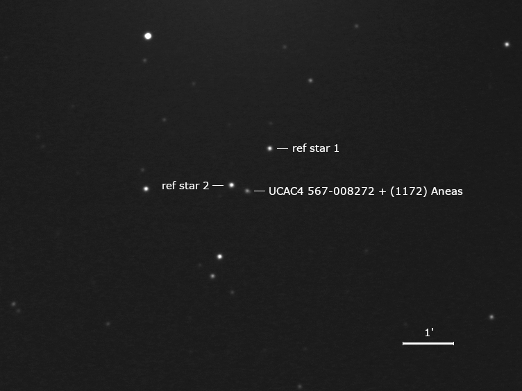 Aufnahme ca. 10 Minuten nach der Sternbedeckung