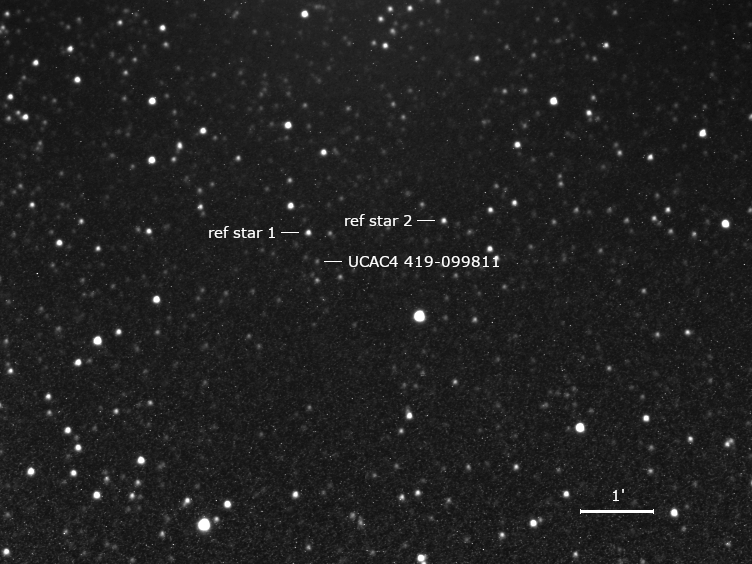 Aufnahme ca. 20 Minuten vor der Sternbedeckung
