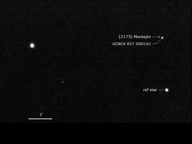 Aufnahme ca. 20 min vor der Sternbedeckung