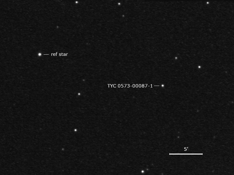 Aufnahme ca. 10 min vor der Sternbedeckung
